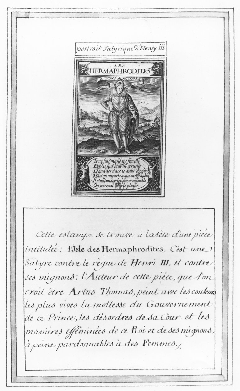 Satirisk portræt af Henri III, fra 