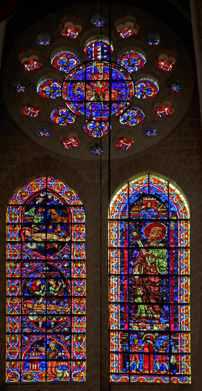 Scener vedrørende St Vincents død; St Paul; en Montfort-ridder i rosen (w110) af French School