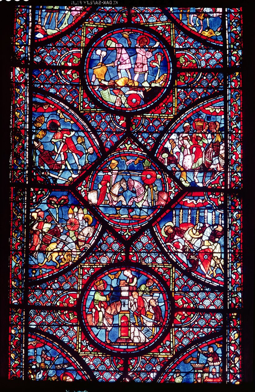 Scener fra Karl den Stores liv (747-814) fra ambulatoriet, ca. 1215-25 (se også 182938) af French School