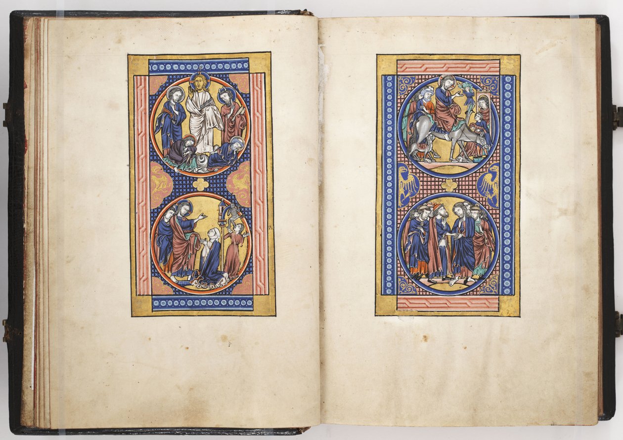 Scener fra Kristi liv, illustration fra Lewis Psalter, ca. 1225-50 af French School