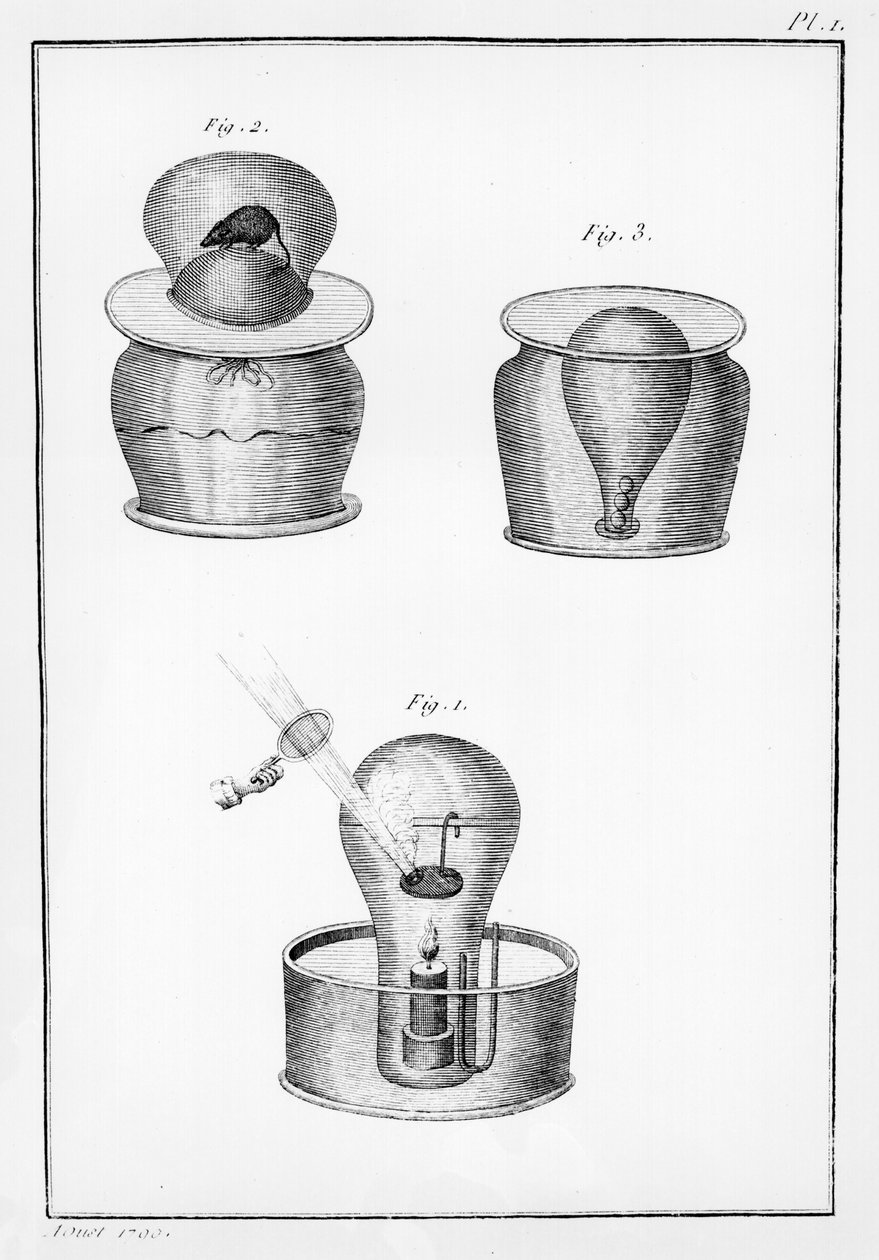 Videnskabelige eksperimenter, illustration fra Observations on Physics, Natural History and the Arts, dedikeret til Mgr. Greven af ​​Artois, august 1789 af French School