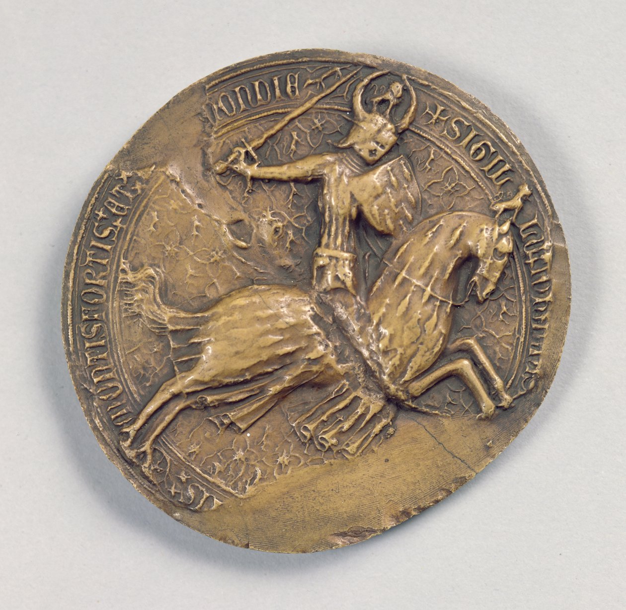 Segl af Jean IV the Valliant (1341-99) hertug af Bretagne (voks) af French School