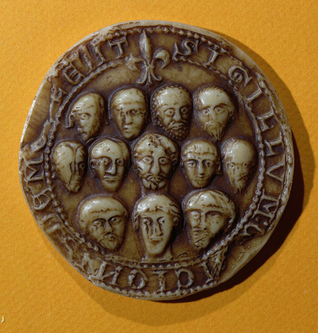 Segl for rådet for Meulan kommune, 1195 (voks) af French School