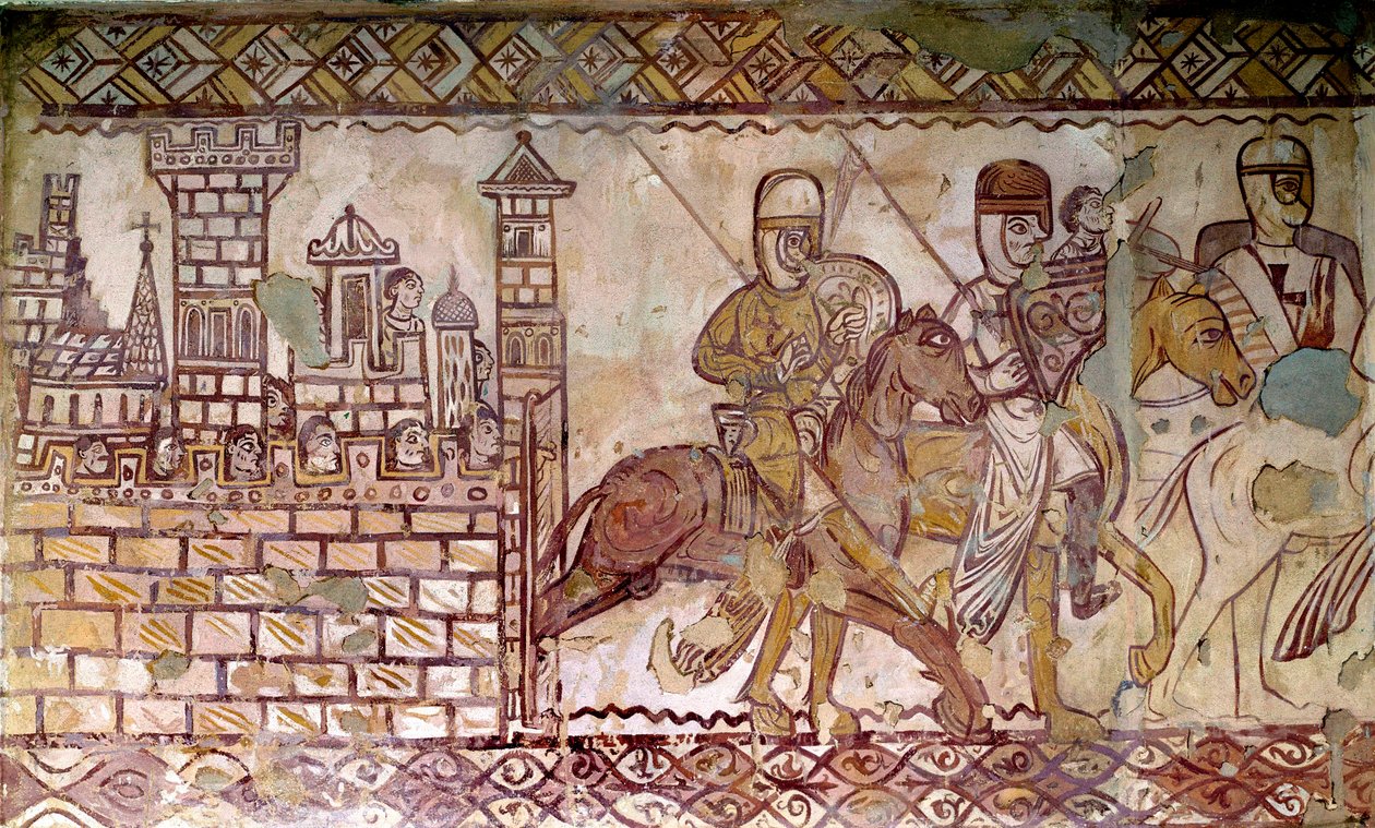Andet korstog (1147-1149): starten på korstogene. Fresko af kapellet i Cressac af French School