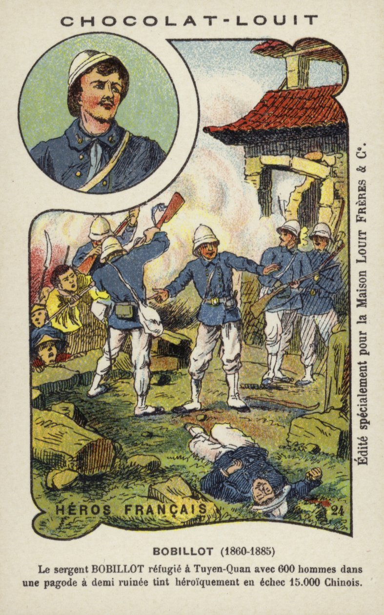Sergent Jules Bobillot, fransk soldat, ved belejringen af Tuyen Quang, Tonkin, kinesisk-fransk krig af French School