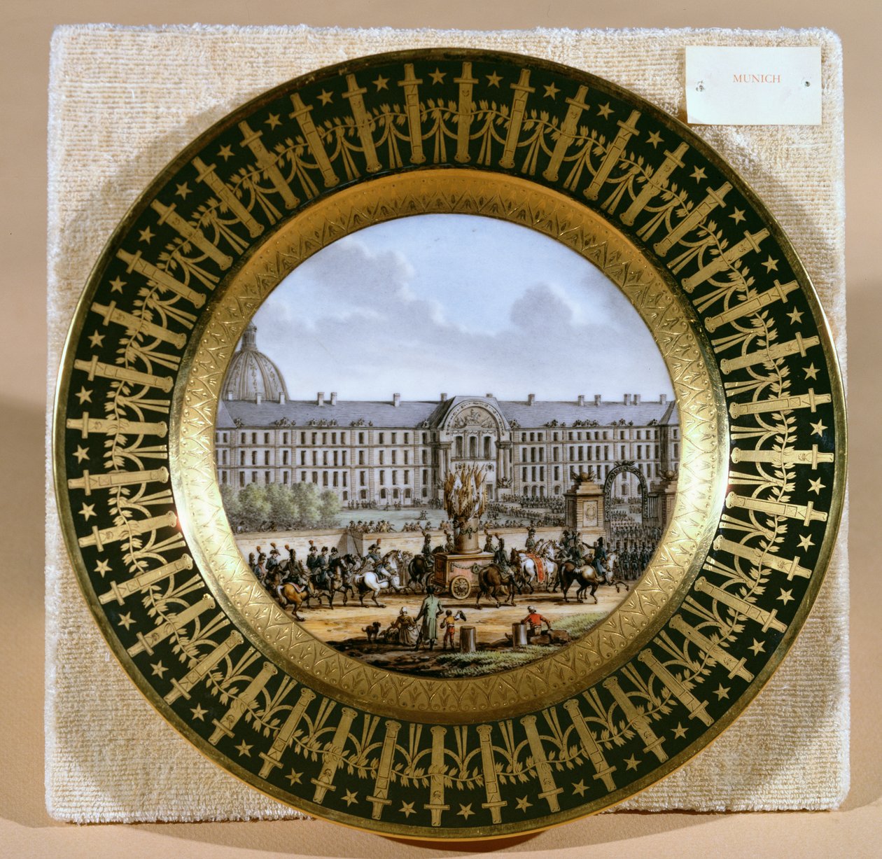 Sevres-plade, der viser ankomsten af Frederik II