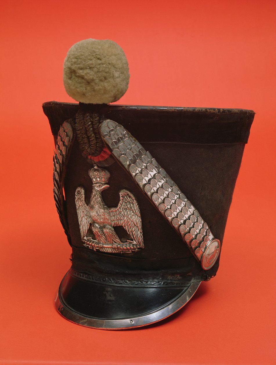 Shako af en lancer af hæren fra det første franske imperium, ca. 1804-1815 (tekstil) af French School