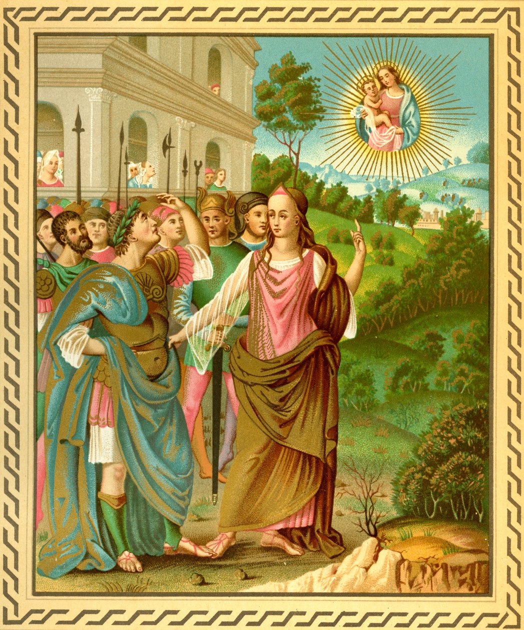 Sibylle af Tiburtis meddeler Augustus Jesu Kristi komme. af French School