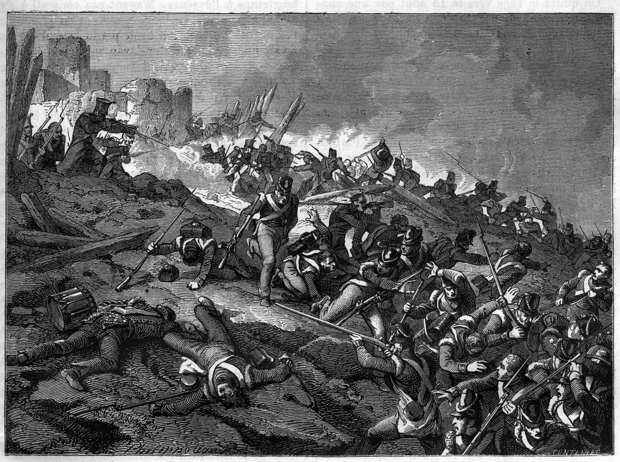 Belejring af Burgos fra 18. september til 22. oktober 1812 - Spaniens og Portugals felttog (1808 - 1814) (fra 18. september til 22. oktober 1812: Burgos sæde) - i "" Imperiets historie efter konsulatets historie ”” af Adolphe Thiers -187 af French School
