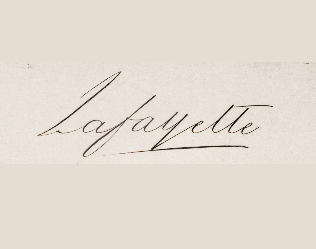 Underskrift af Marie-Joseph-Paul-Yves-Roch-Gilbert du Motier, Marquis de Lafayette af French School