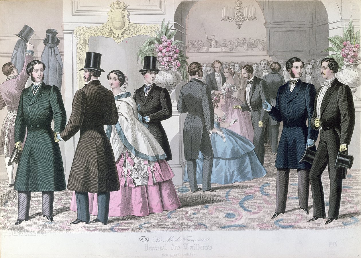 Soiree Mondaine, 1858 (farvegravering) af French School