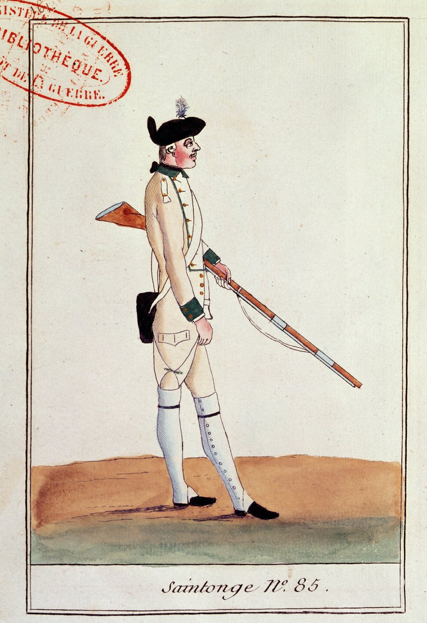 Soldat fra 85. Regiment de Saintonge, ca. 1780 af French School
