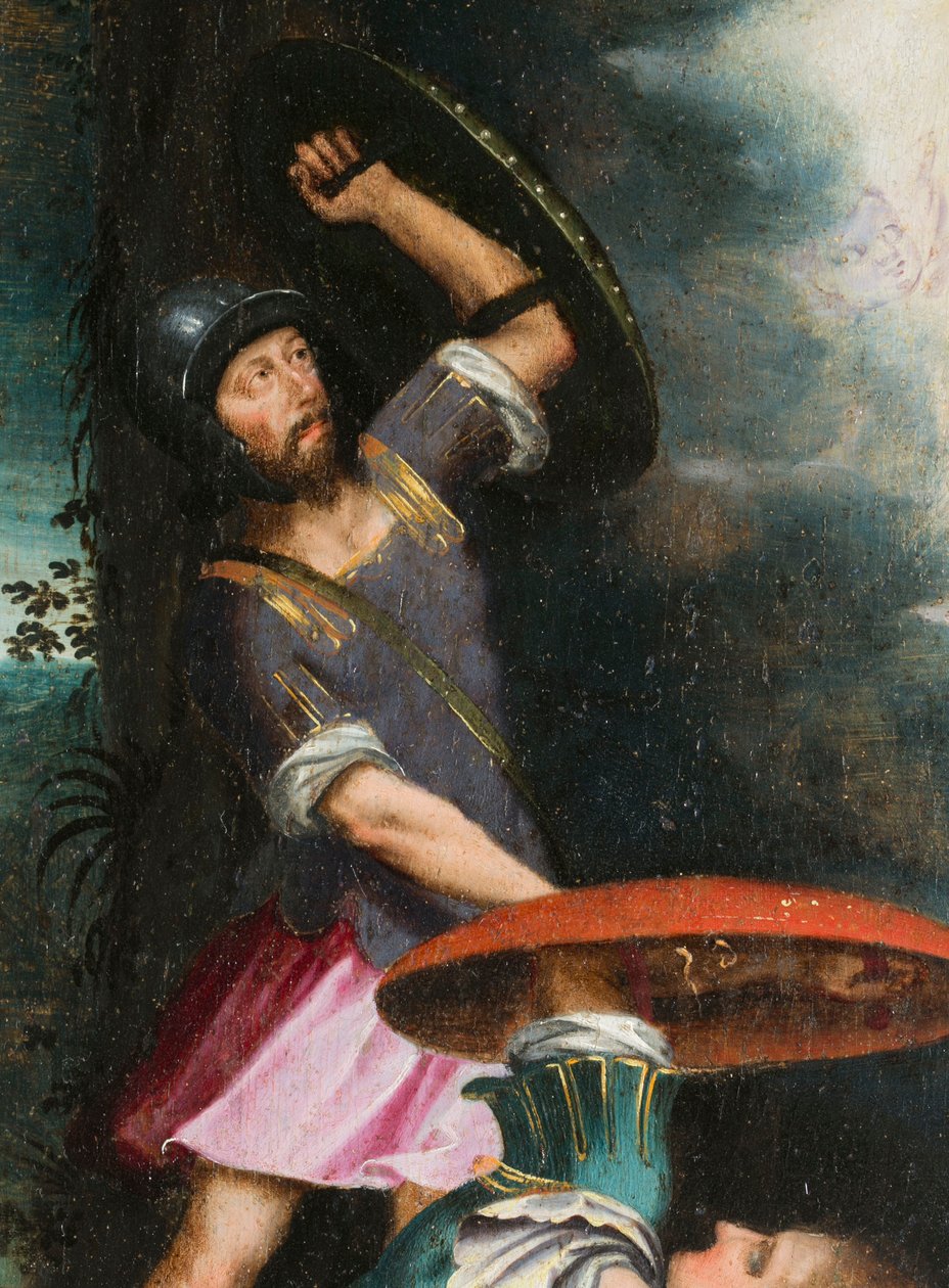 Soldater under opstandelsen, detaljer. Triptykon af Aubery af French School