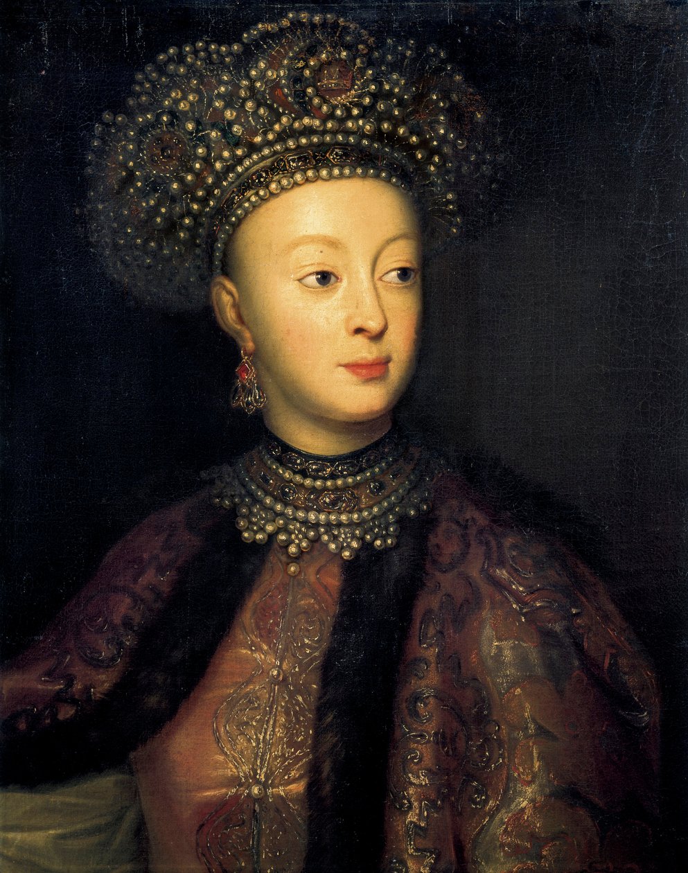 Sophia Alekseyevna af Rusland (olie på lærred) af French School