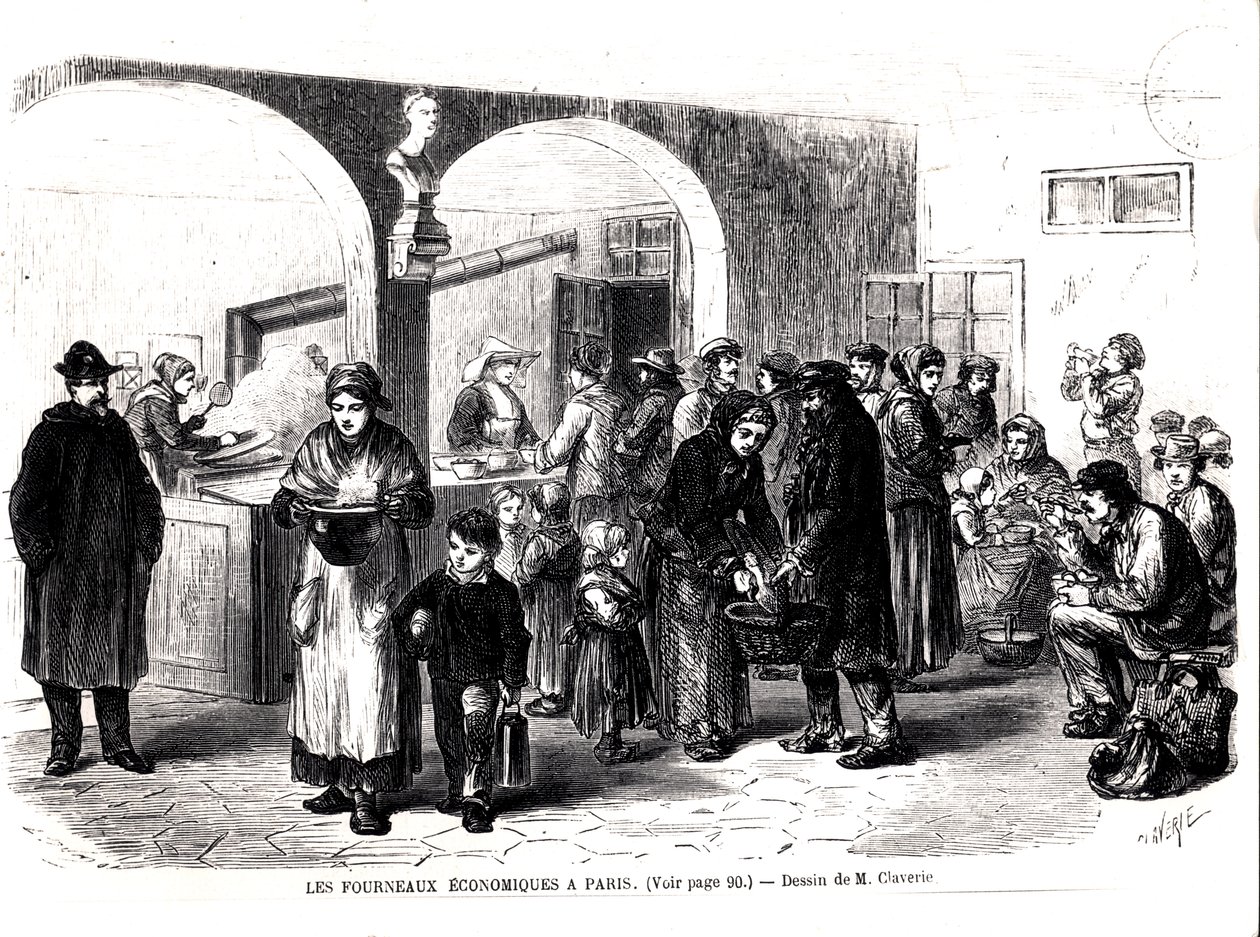 Suppekøkken i Paris, ca. 1860 af French School