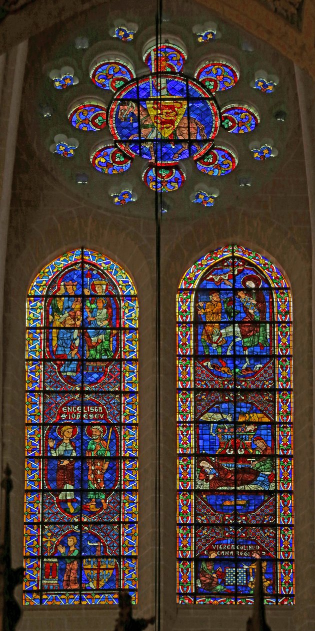 Ss John & James; Tilbedelse af Magi; Fødselen; Flugten til Egypten; Beaufort ridder; donorer (w114) af French School