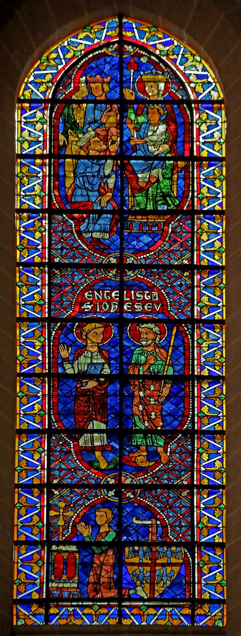 Ss John & James; Tilbedelse af Magi; donor: Bouchard de Marly (w114) af French School