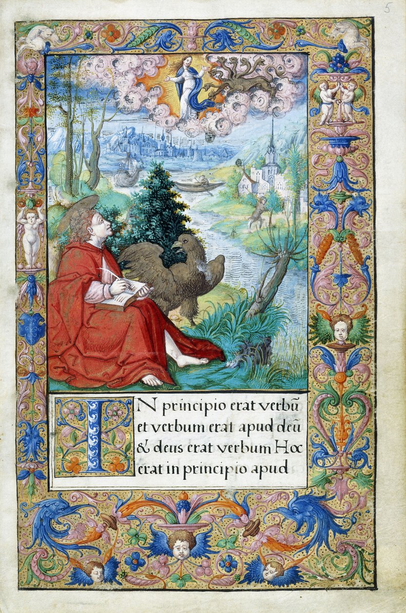 Skt. Johannes af Patmos, fra en timebog lavet til Francois I, ca. 1532-1540 af French School
