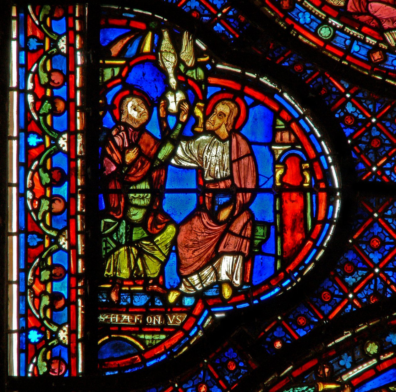 St Anthony: en fugl fodrer ham og St. Paul Anchorite (w30b) af French School