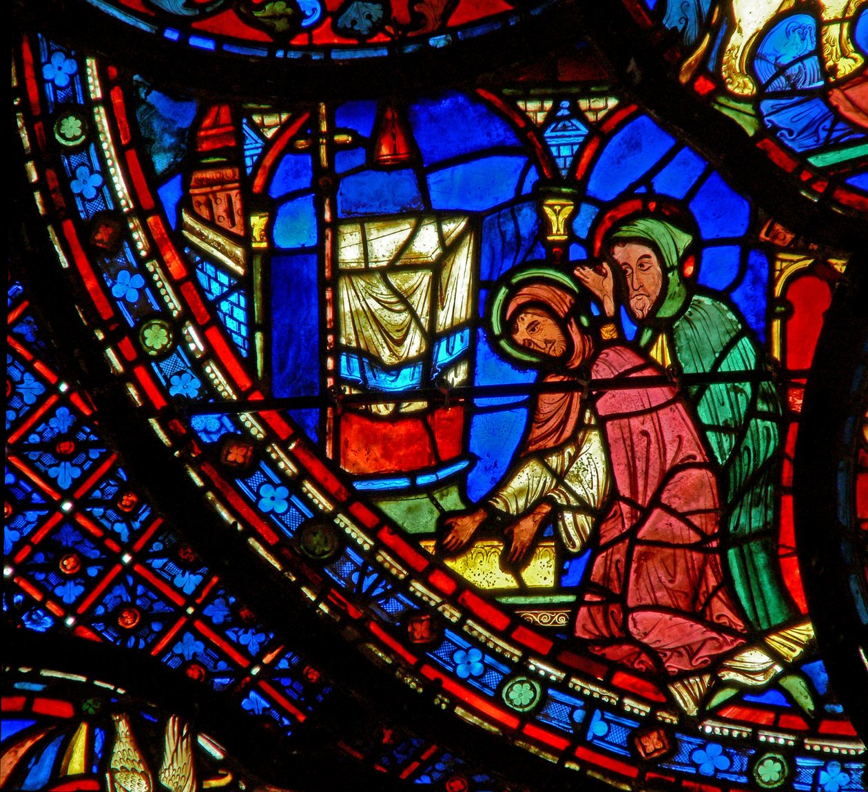 Sankt Antonius: beder ved liget af Sankt Paul Anchorite (w30b) af French School
