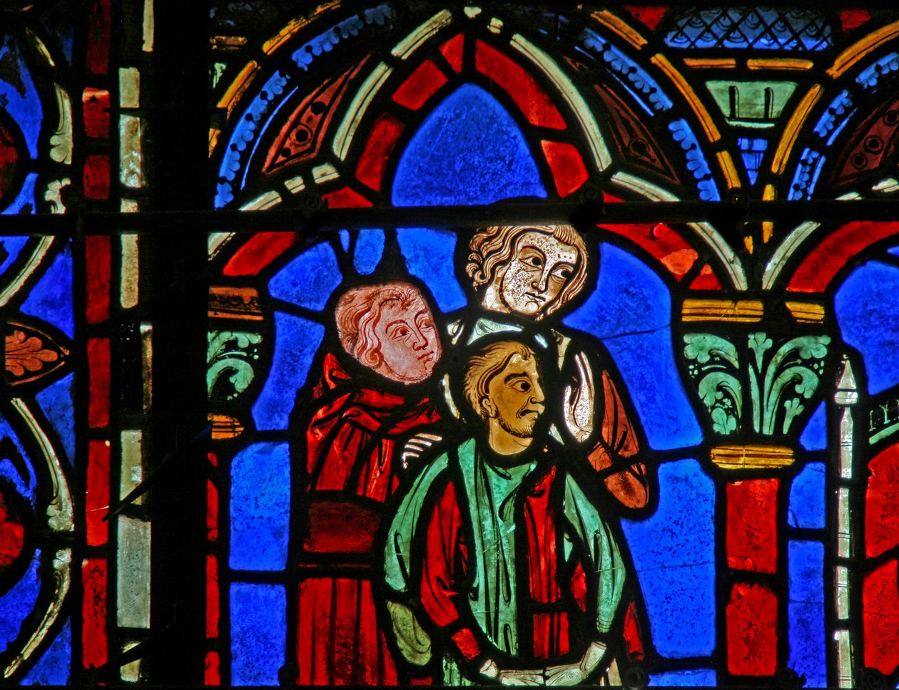 St Cheron vindue: Clotairs søn ført til graven (w15) af French School