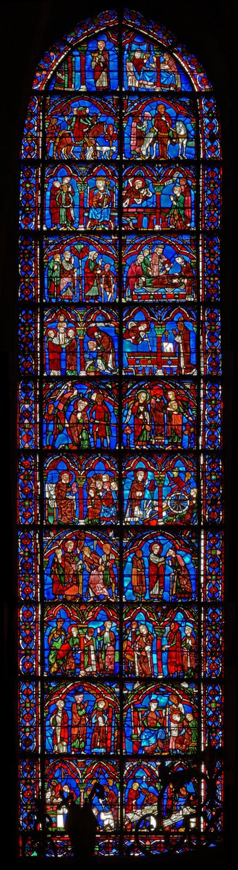 St Cheron-vindue: scener fra livet til (w15) af French School