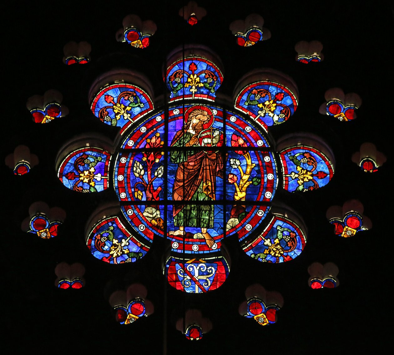 Johannes Døberen i ørkenen med Agnus Dei (w116) af French School