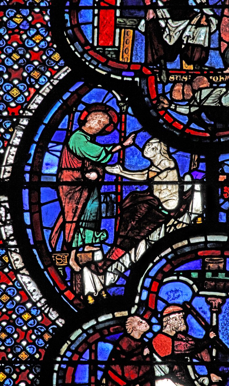 St John-vindue: genopliver en kvinde (w48) af French School