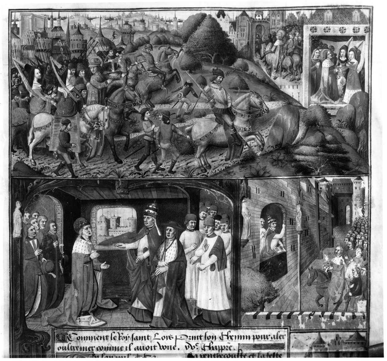 St. Louis (1214-70) Afgang til korstoget af French School