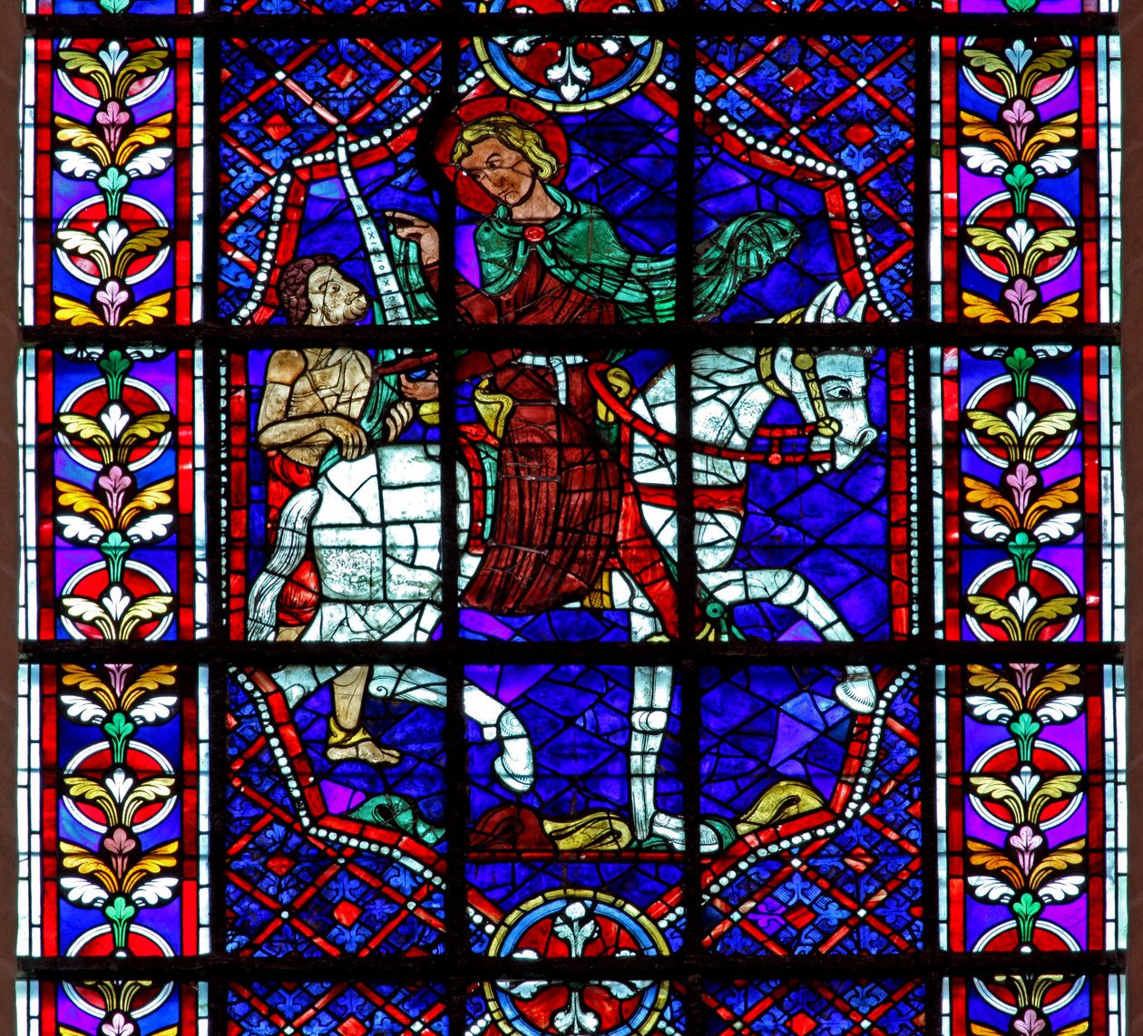 Sankt Martin - deler sin kappe (w109) af French School