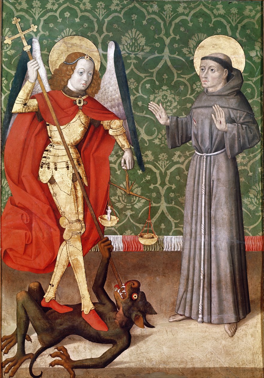 Sankt Michael og Sankt Frans af Assisi, ca. 1480 af French School