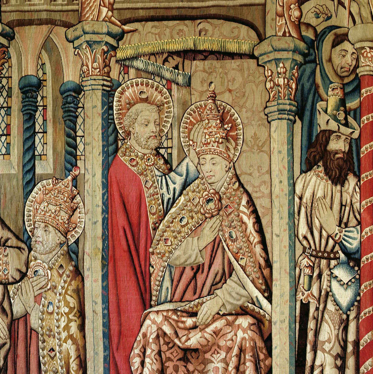 Sankt Peter placerer det pavelige tiara på hovedet af Sankt Clemens, fra 