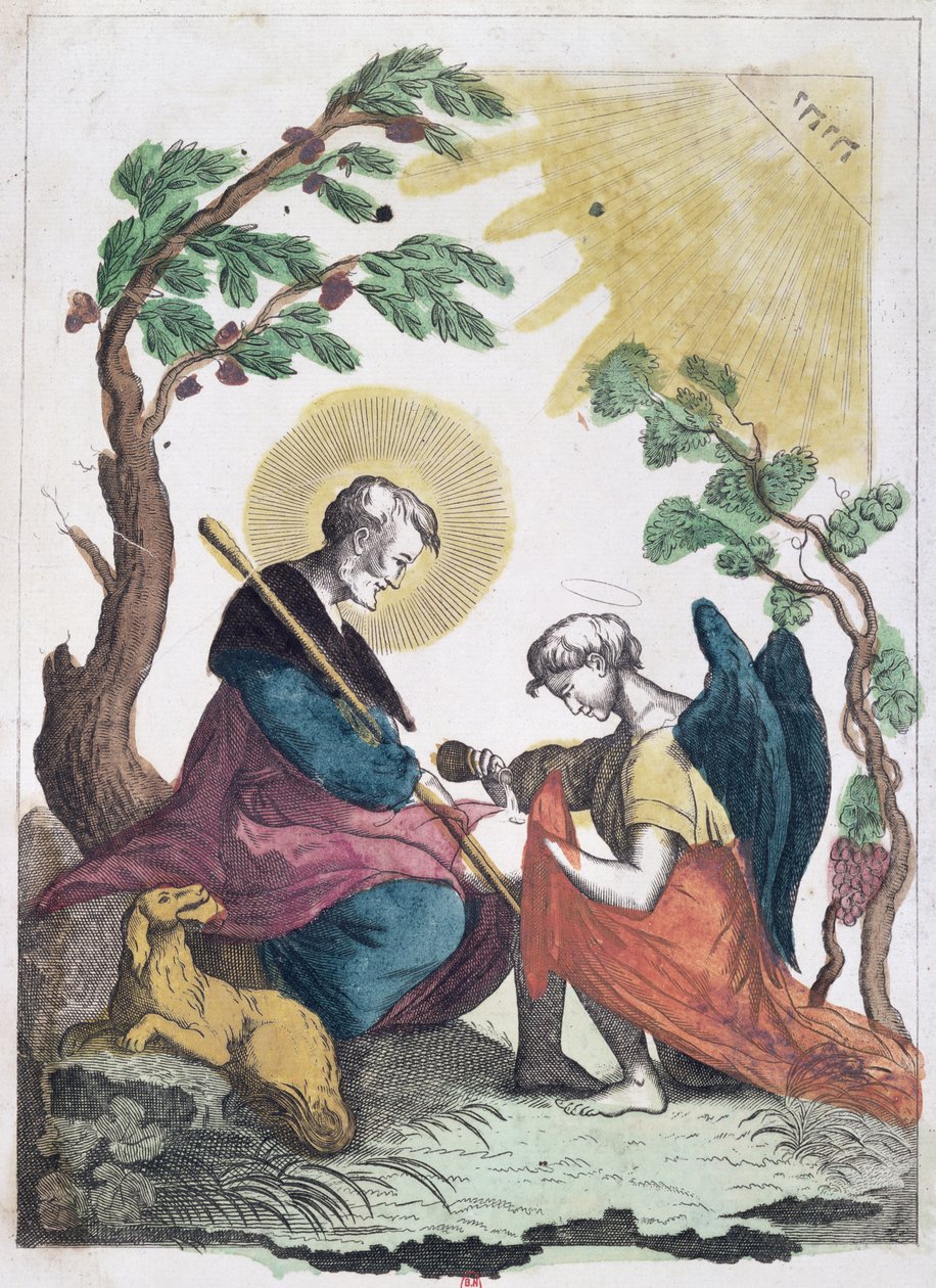 St. Rocco (1295-1327) Herremanden fra Montpellier af French School