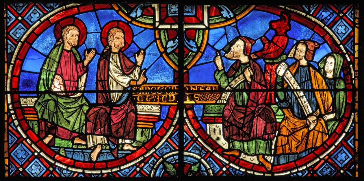 St Simon & St Jude med persiske tryllekunstnere (w1) af French School