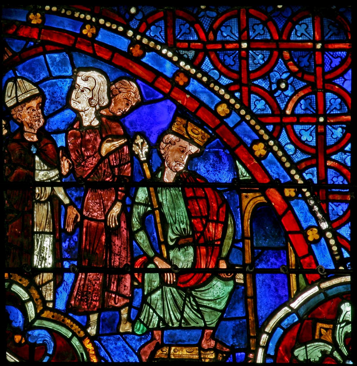 St Thomas Becket præsenteres for Henrik II (w18) af French School