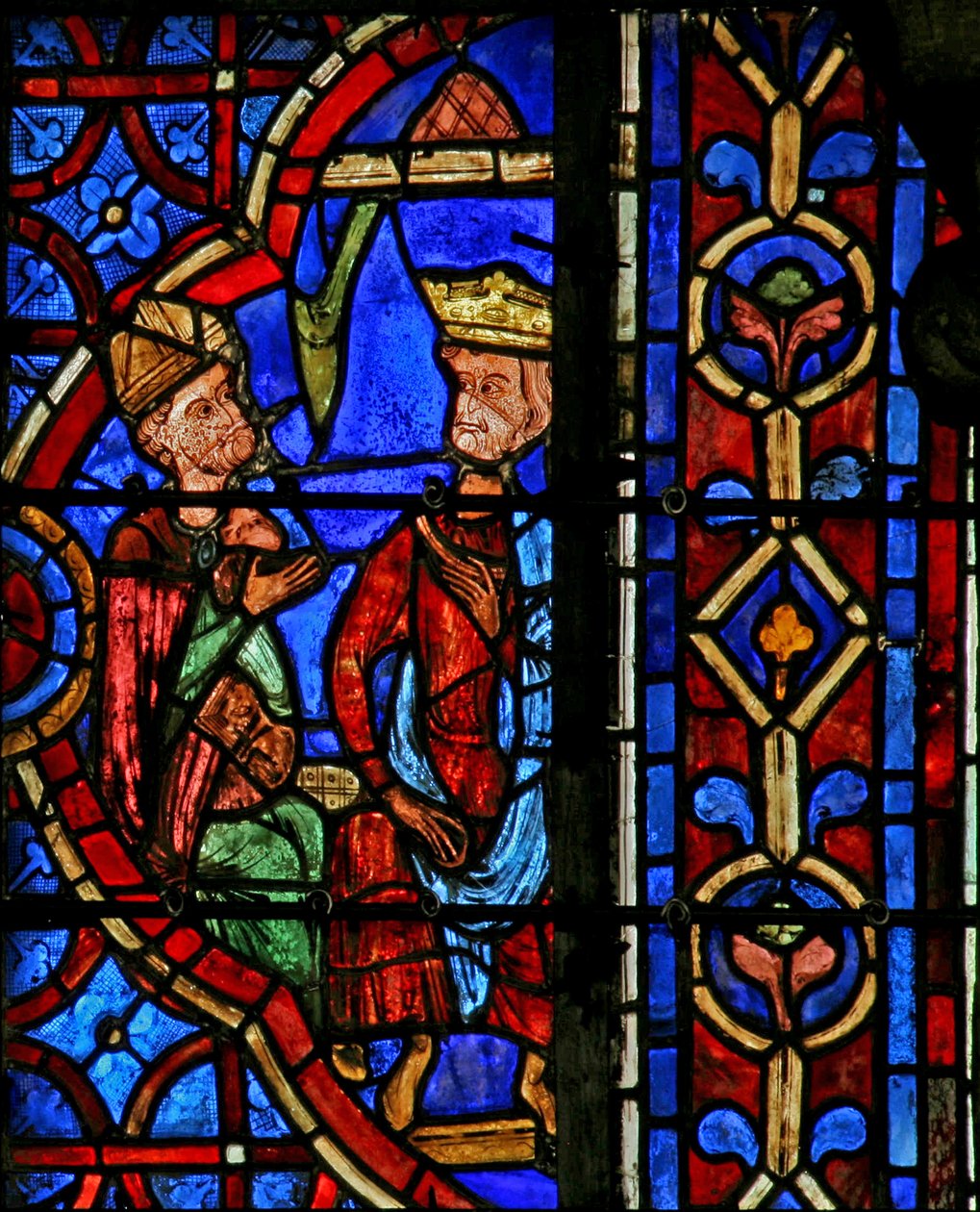 St Thomas Becket budt velkommen af fransk konge (w18) af French School