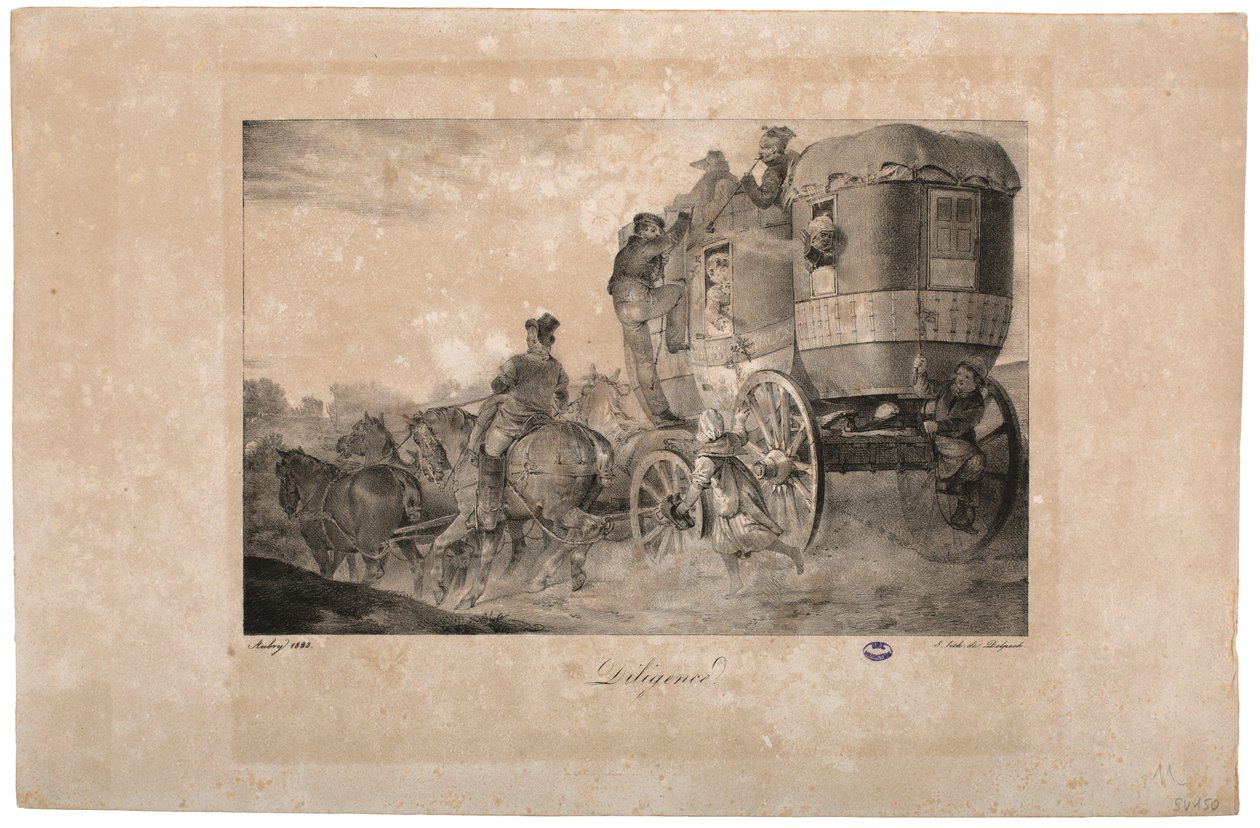 Diligence, 1823 af French School