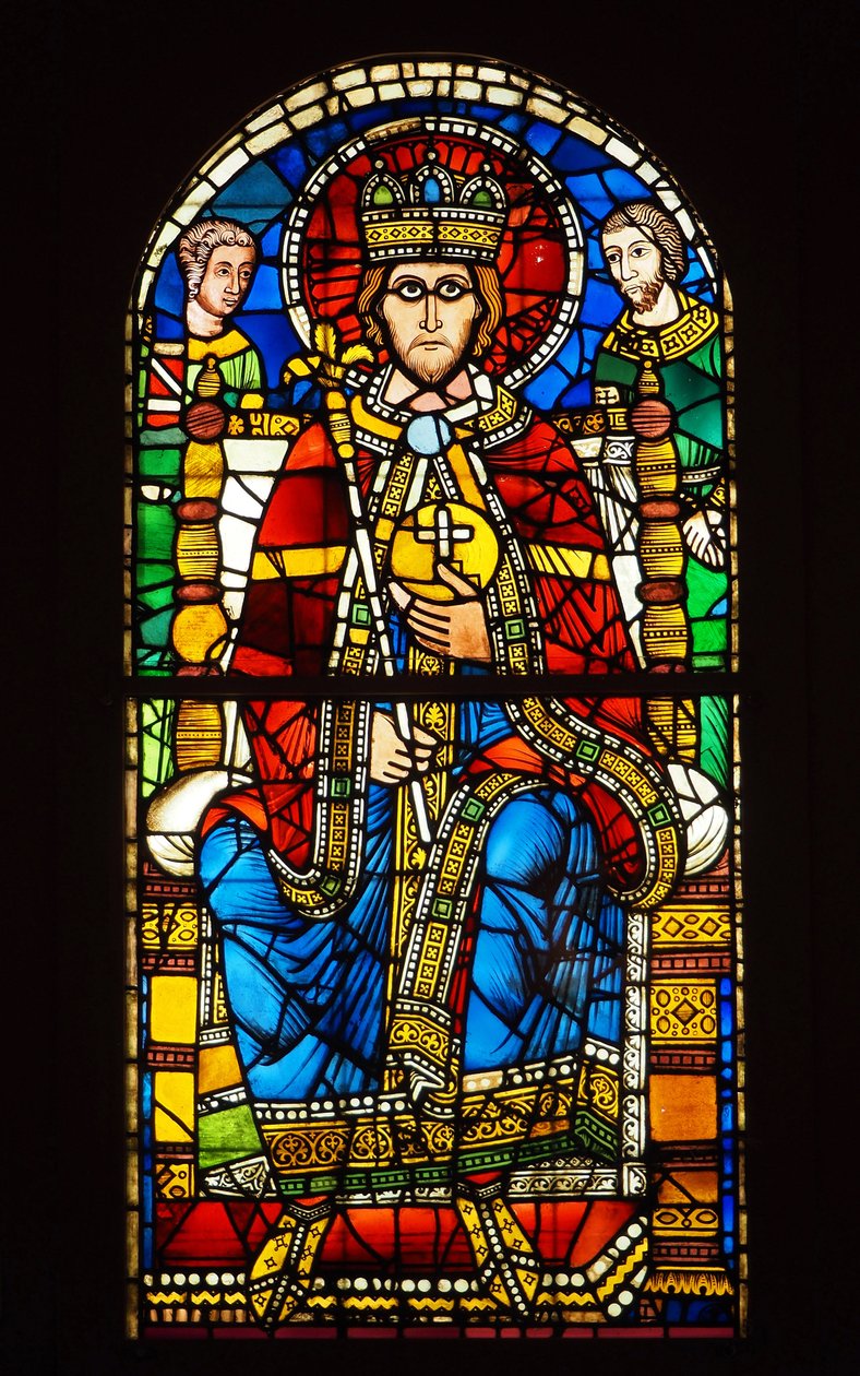 Farvet glas. Kejser i Majestæt, slutningen af XII århundrede af French School