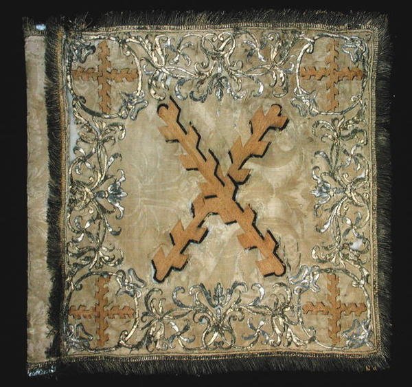Standard for Burgundy Cavalry Regiment, ca. 1750 (broderet damask) af French School