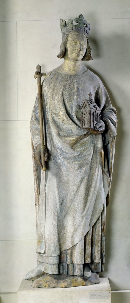 Statue af Charles V (1338-80) Konge af Frankrig, 1365-80 (se også 210386) af French School