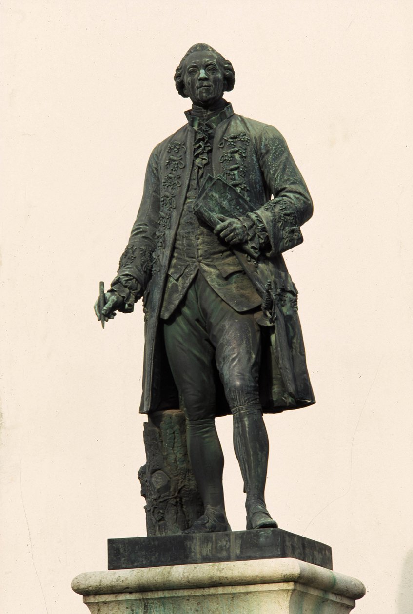 Statue af Georges Louis Leclerc, greve af Buffon (1707-1788), Montbard (21 Cote d