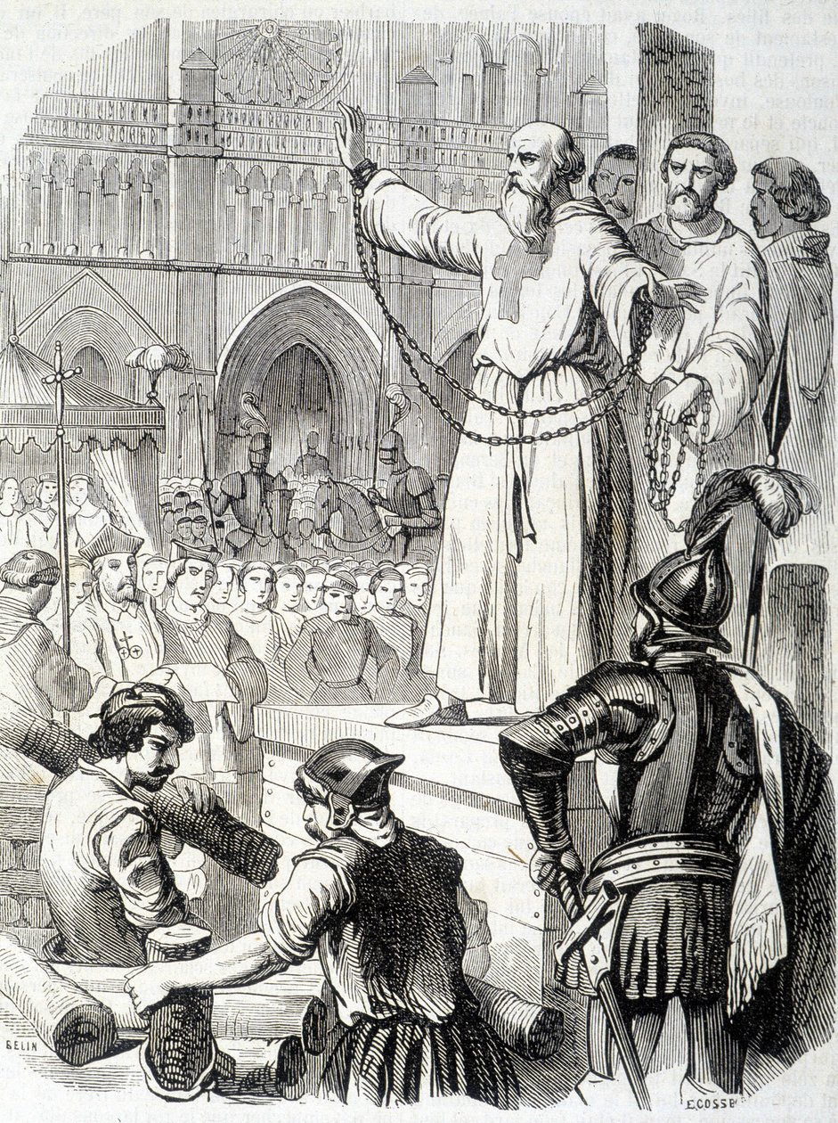 Torment of the Templars (1314) - i "Histoire de France" af L.-P. Anquetil af French School