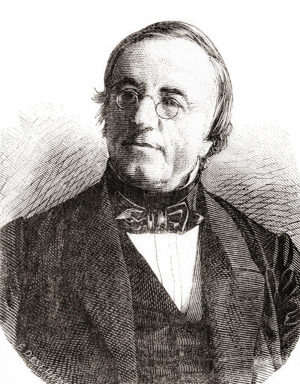 Schweizisk fysiker Auguste Arthur de la Rive, fra Les Merveilles de la Science, pub.1870. af French School