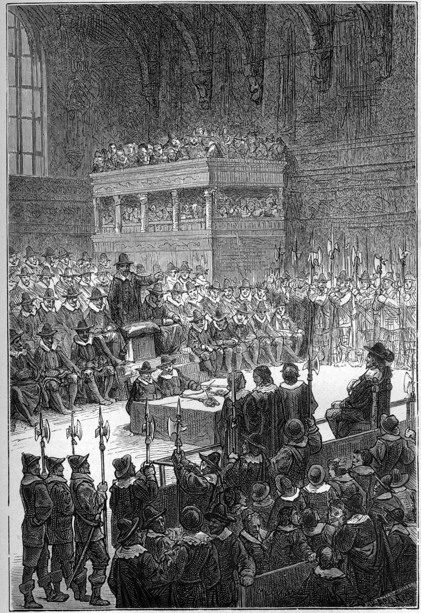 RETSMÅL MOD CHARLES I - Konge af Storbritannien og Irland af French School
