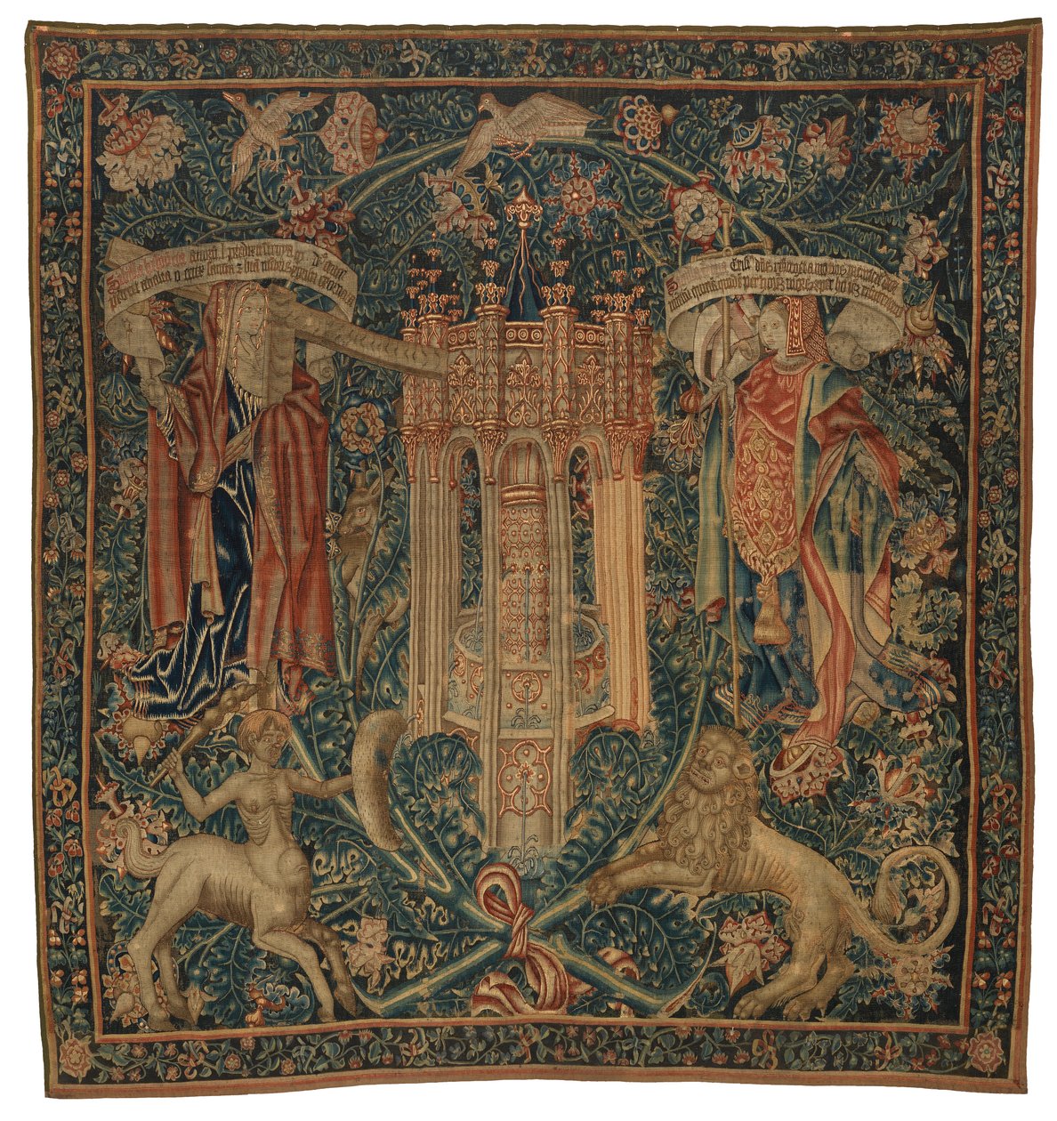 Tapestry, Sibylla Hellespontica og Phrygia (en af et sæt af seks sibyller, bestående af 46.134 til 46.139) kaldet 