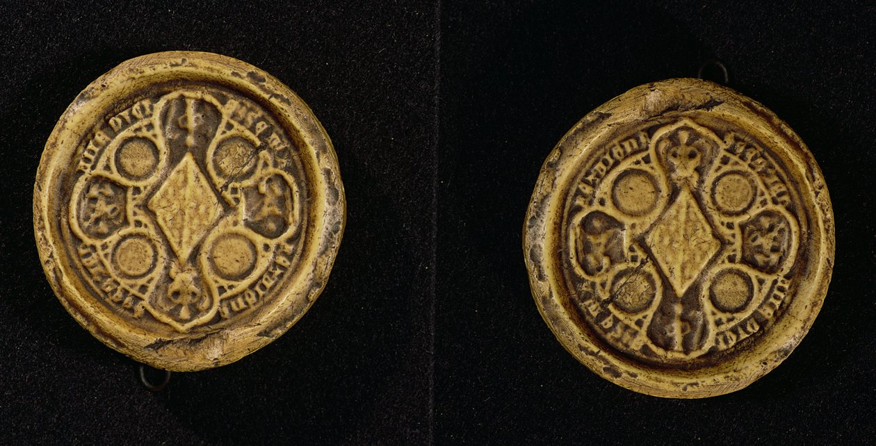 Jeanne de Penthievres våbensegl (1319-84) hertuginde af Bretagne og grevinde af Goello, 1369 af French School