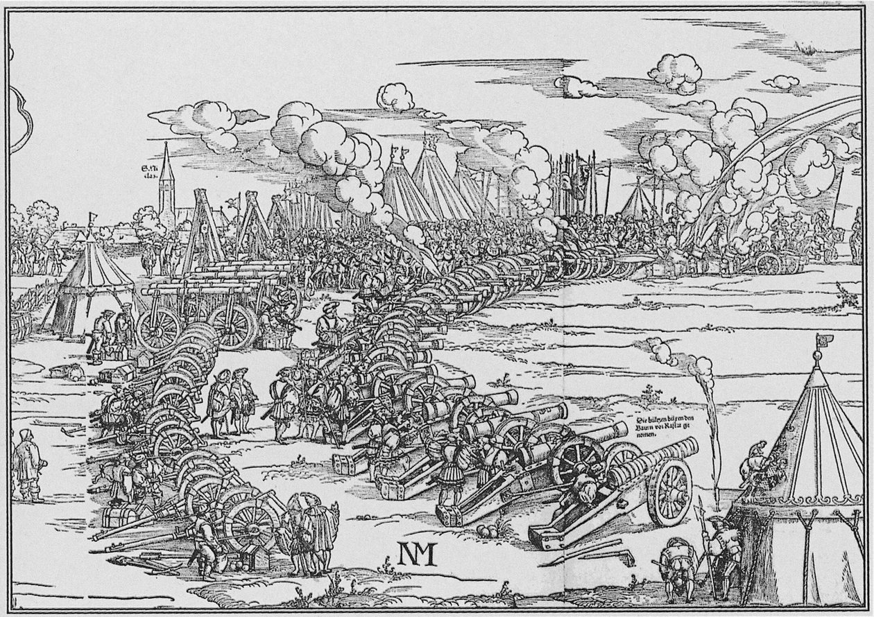 Charles Quints artilleripark, 1530 af French School