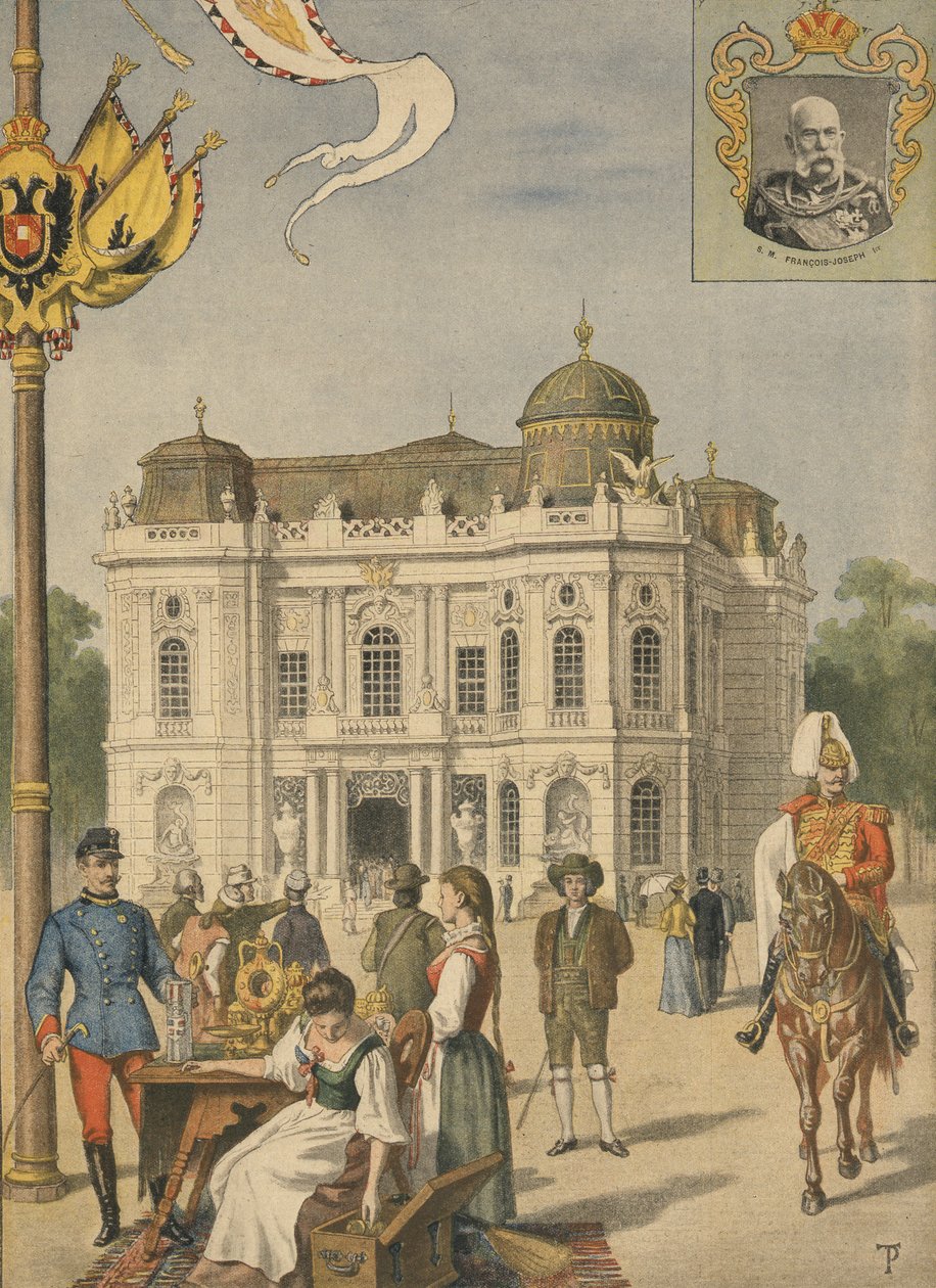 Den østrigske pavillon ved verdensudstillingen i 1900, Paris, illustration fra Le Petit Journal, 20. maj 1900 af French School