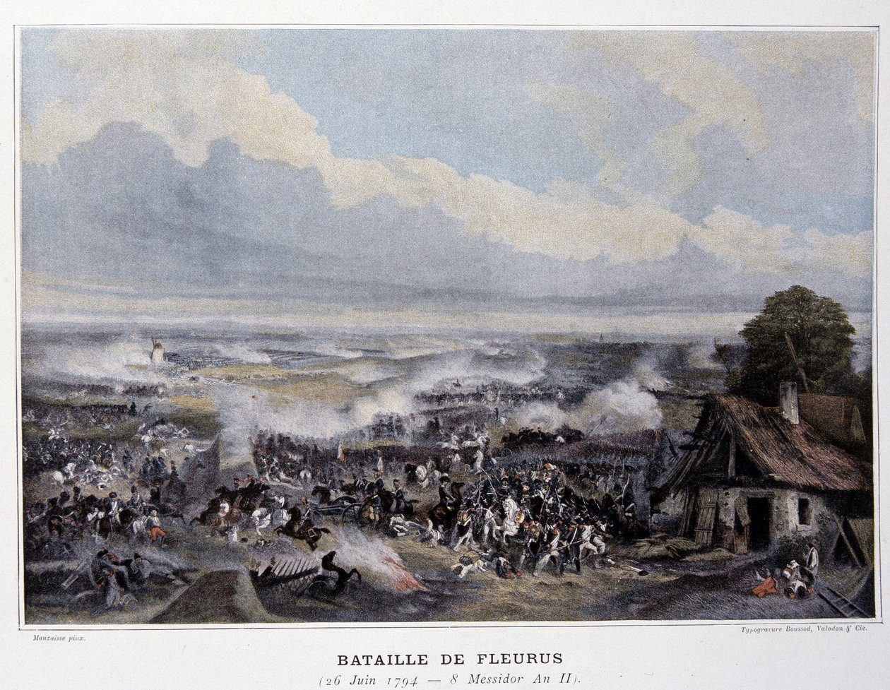 Slaget ved Fleurus i 1794 - i "" Battles Napoleonic", slutningen af det 19. århundrede af French School