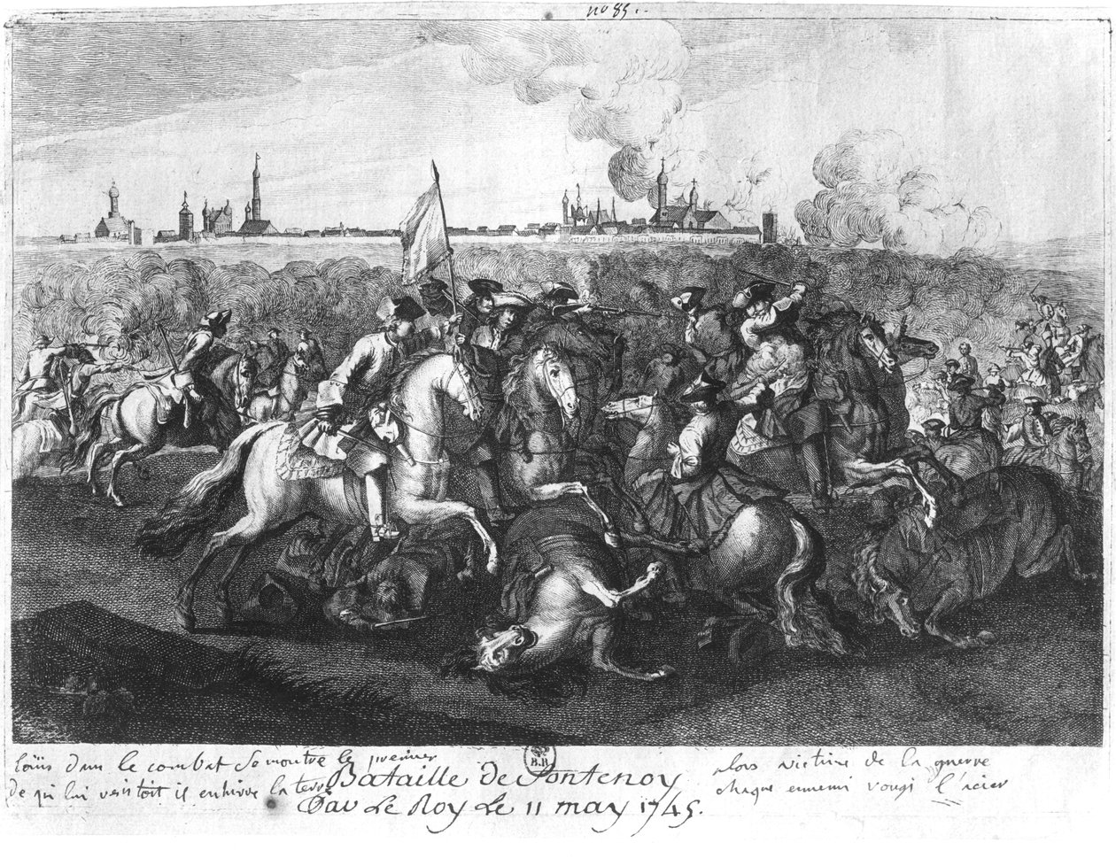 Slaget ved Fontenoy, 11. maj 1745 af French School